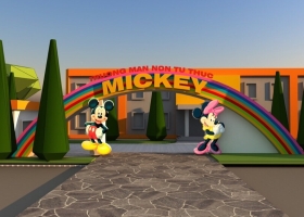 Công trình trường mầm non Mickey đường Duy Tân , tp Kon Tum