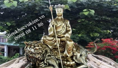 ĐƠN VỊ TÔN TẠO TƯỢNG PHẬT ĐỊA TẠNG VƯƠNG BỒ TÁT CƯỠI ĐỀ THÍNH CHẤT LIỆU COMPOSITE TPHCM