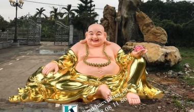 ĐIÊU KHẮC VŨ KIÊN CHUYÊN ĐIÊU KHẮC TƯỢNG PHẬT DI LẶC ĐẸP SẮC XẢO