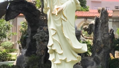 Tượng phật quan âm bồ tát composite 