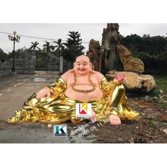 tượng phật di lặc mạ vàng