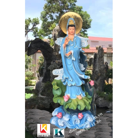 tượng phật quan âm mạ vàng