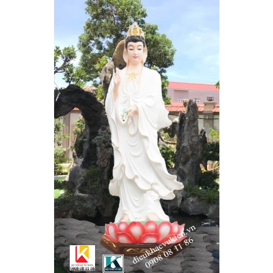 tượng phật quan âm mạ vàng