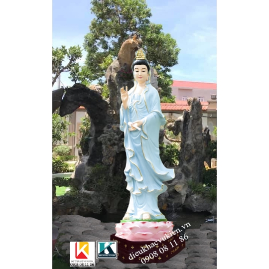 tượng phật quan âm mạ vàng