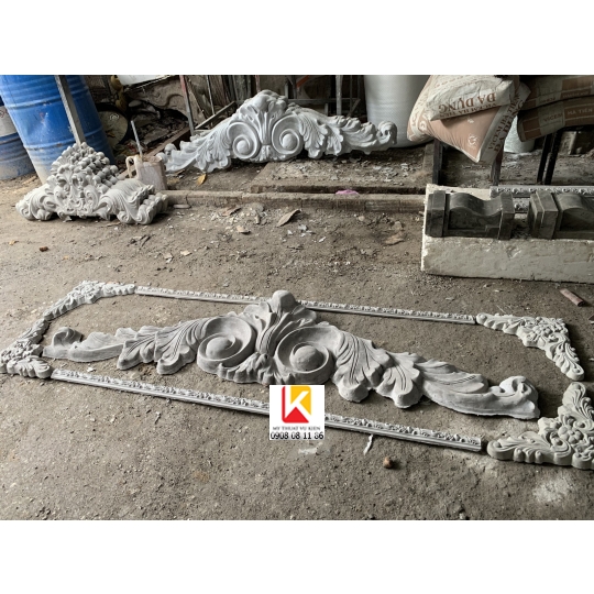 phù điêu hoa văn 17, phù điêu xi măng trang trí đúc sẵn