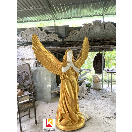 tượng thiên thần 42, tượng thiên thần sơn nhũ vàng