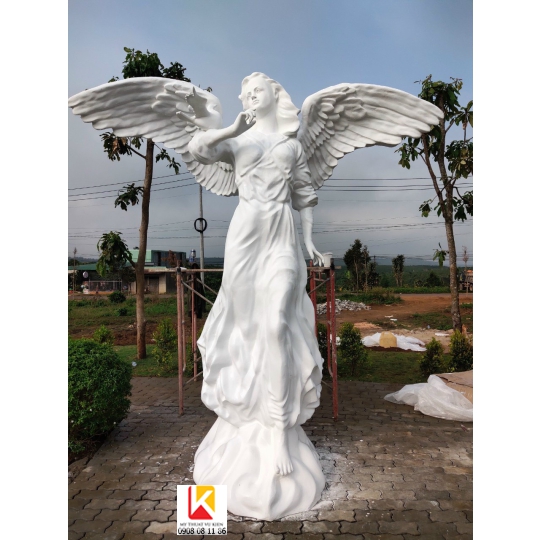 tượng thiên thần có cánh cao 3m, tượng thiên thần composite kích thước lớn