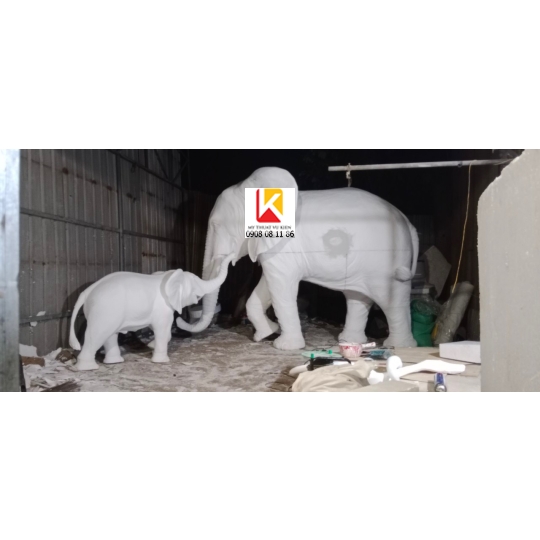 điêu khắc mút xốp con voi, điêu khắc mút xốp 40
