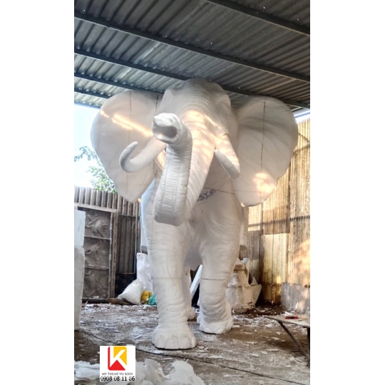 điêu khắc mút xốp mô hình con voi