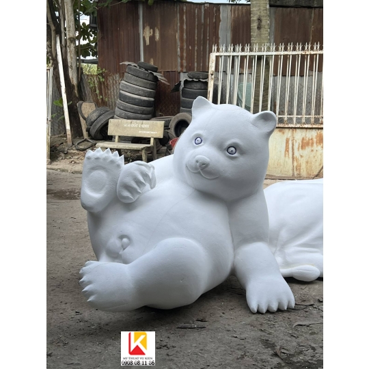 điêu khắc mút xốp con gấu trúc, điêu khắc mút xốp 67