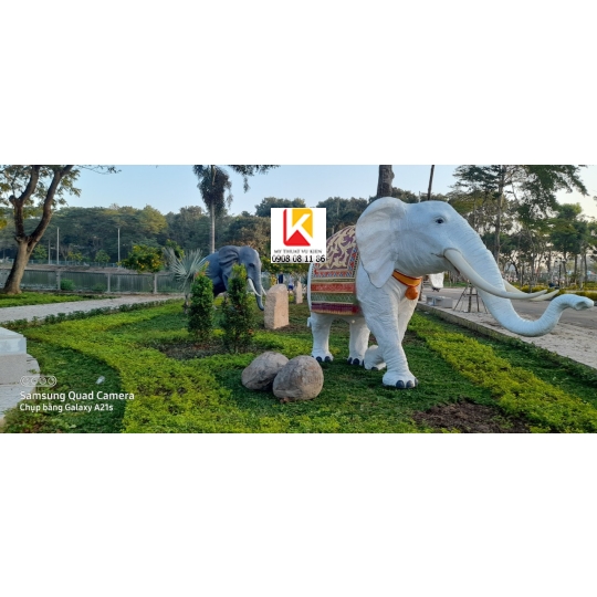 mô hình con voi composite, điêu khắc mô hình con voi