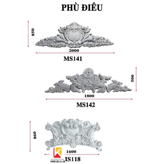 Hoa văn xi măng 06, phù điêu hoa văn xi măng, phù điêu xi măng đúc sẵn